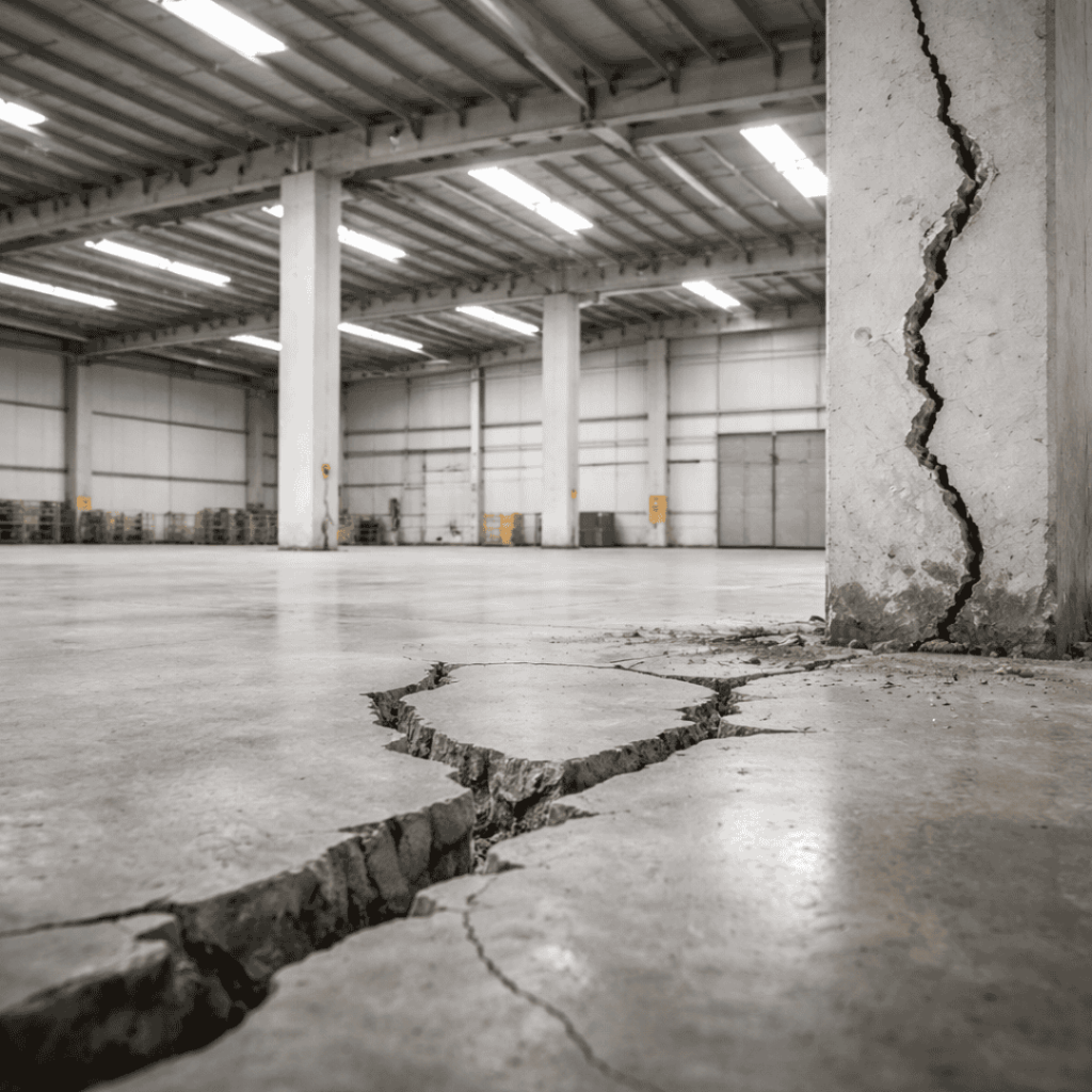 fisuri hală industrială