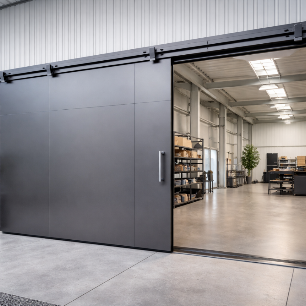 ușă glisantă metalică